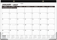 2027 Desk Calendar - JAN 2027 - DEC 2027, 12 Month Large Desk Calendar 2027