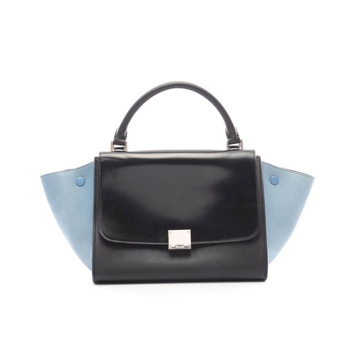 Celine Trapeze Small Leather Handbag Women Black One Size
