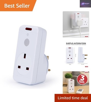 IONOS Fernbedienungssteckdose - schlankes Design, 2900 W maximale Belastung, ultimativer Komfort