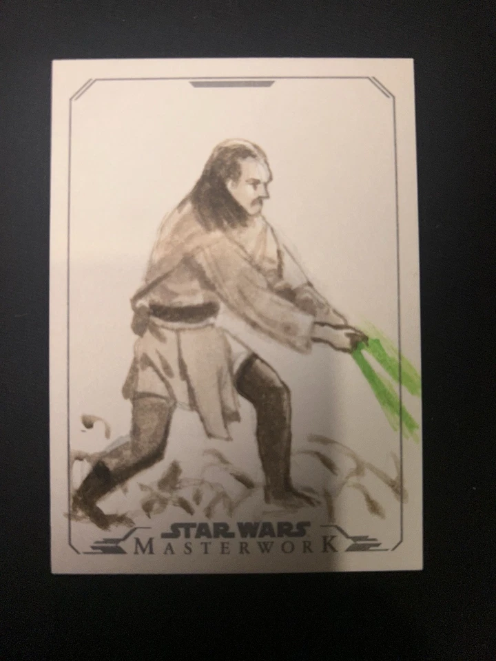 Topps Star Wars Masterwork Qui-Gon Jinn Sketch Card - Image 2 of 4