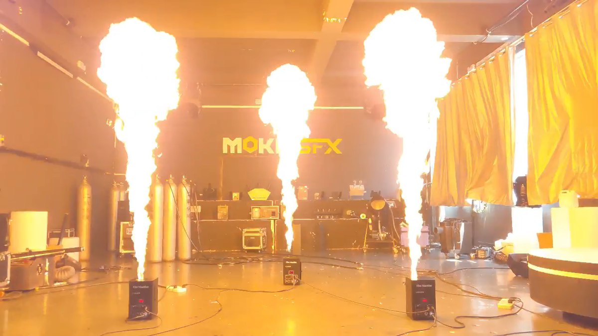 MOKA SFX 2PCS Flame Machine DMX Stage Fire Projector Flamethrower