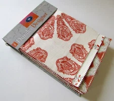 John Robshaw Alizarin Cinnabar Duralee Designer Fabric Sample Book