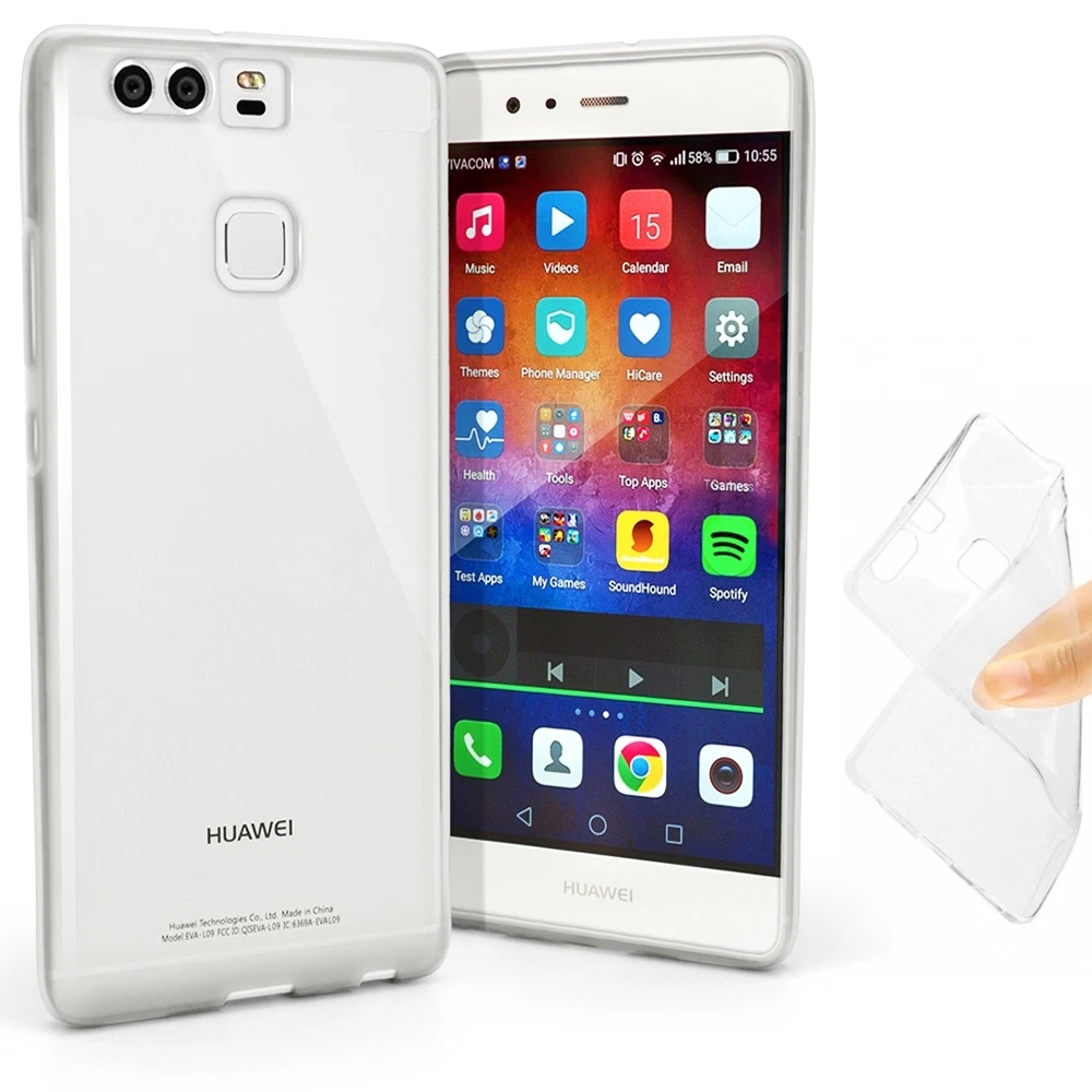Funda para Huawei P9 Eva-L19 Eva-L09 Cover Case Flip Cuero de la PU+ Funda de Silicona Protección Fija de 360° HL