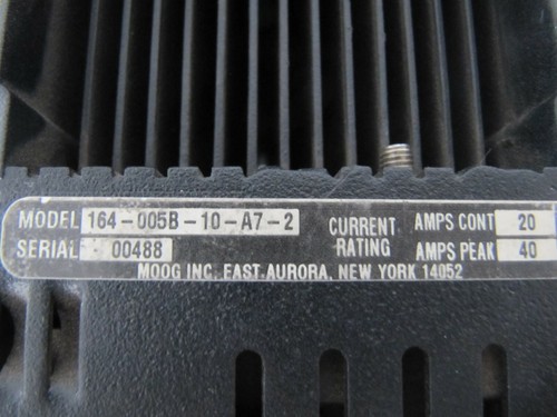 MOOG Brushless Digital Motor Controller 20/40 Amp 164-005B-10-A7-2 - Picture 3 of 4