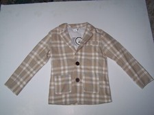NWT Dondolo Boutique Boys Richard Blazer Size 7 Multicolor Plaid w/Pockets