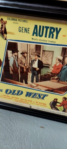 SET OF 4 1950,s Gene Autry Lobby Cards framed One With Pat Buttram Signature - Picture 9 of 11