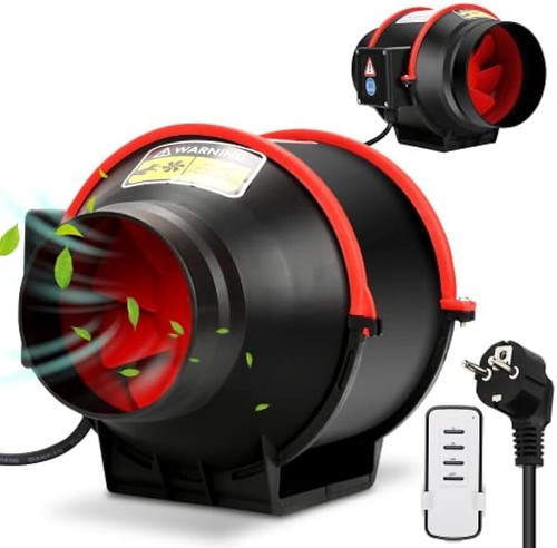 100 mm Adjustable Flue Pipe Fan, Inline Duct Fan,für Bad, Toilette, Küche - Bild 2 von 8