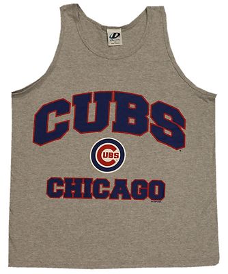 Chicago Cubs Full Front Men's Grey Tank Top