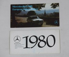 Mercedes US price list 1980 and Euro delivery pricing 1980