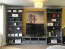 IKEA Liatrop 2x book cases and matching IKEA Liatrop tv cabinet