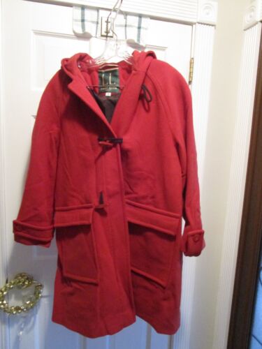 Larry Levine Red Size 10 Hooded Short Jacket with… - image 1