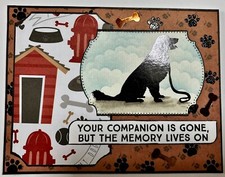 SYMPATHY "Your companion is gone.. memory lives on" - DOG - handmade card by DEE