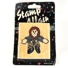 Vintage 1990s Raggedy Doll Wood Stamp by Stamp Affair New Unused