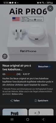 Air Pro 6 TWS Stereo wireless Headset