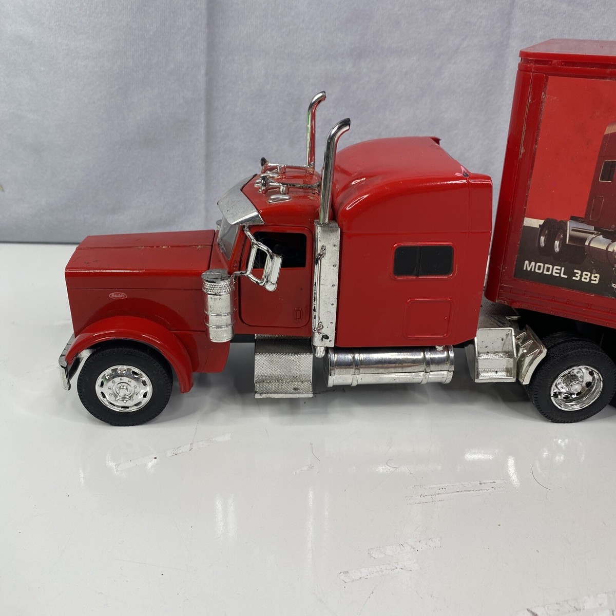 1/32 NEW RAY PLASTIC RED Peterbilt 389 SEMI TRACTOR Semi Truck | eBay