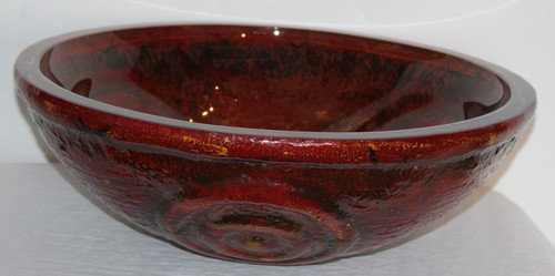 Modern Art Pottery Sink Bathroom Kitchen Sink Glazed Interior Red Color Designs