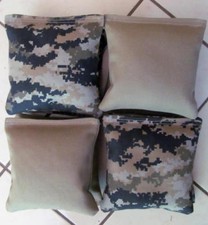 Cornhole Bags, corn hole Khaki Digital Camouglage and Khaki Set of 8 free ship