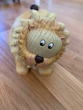 Whimsical 5 1/2" Yellow Bobble Head Lion Figurine Piggy Bank