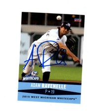 Adam Ravenelle 2015 West Michigan Whitecaps auto signed team set card Tigers