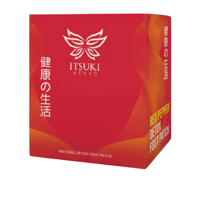 1 X Itsuki Kenko Red Pepper & Herbal Foot Pads Patch Detoxifying FREE SHIPPING