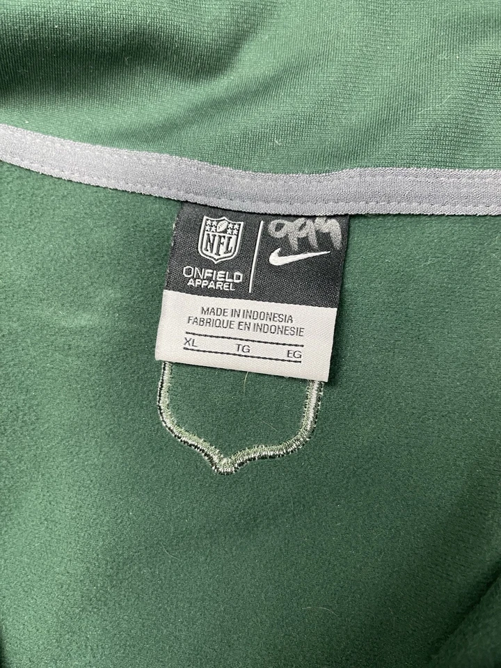 Camisa Nike Para Hombres XL Green Bay Packers NFL 1/4 Cremallera Polar Sobre Campo Fútbol Foto 4 de 4