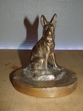 Cendrier chien (berger) en bronze