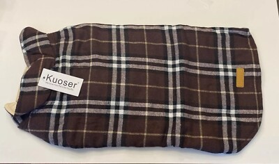 Pet Vest KUOSER Waterproof Windproof Reversible Plaid Dog Jacket Coat , Size L