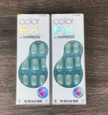 KISS imPRESS Color FX 30 Count Press On Nails - After Hours - Lot of 2