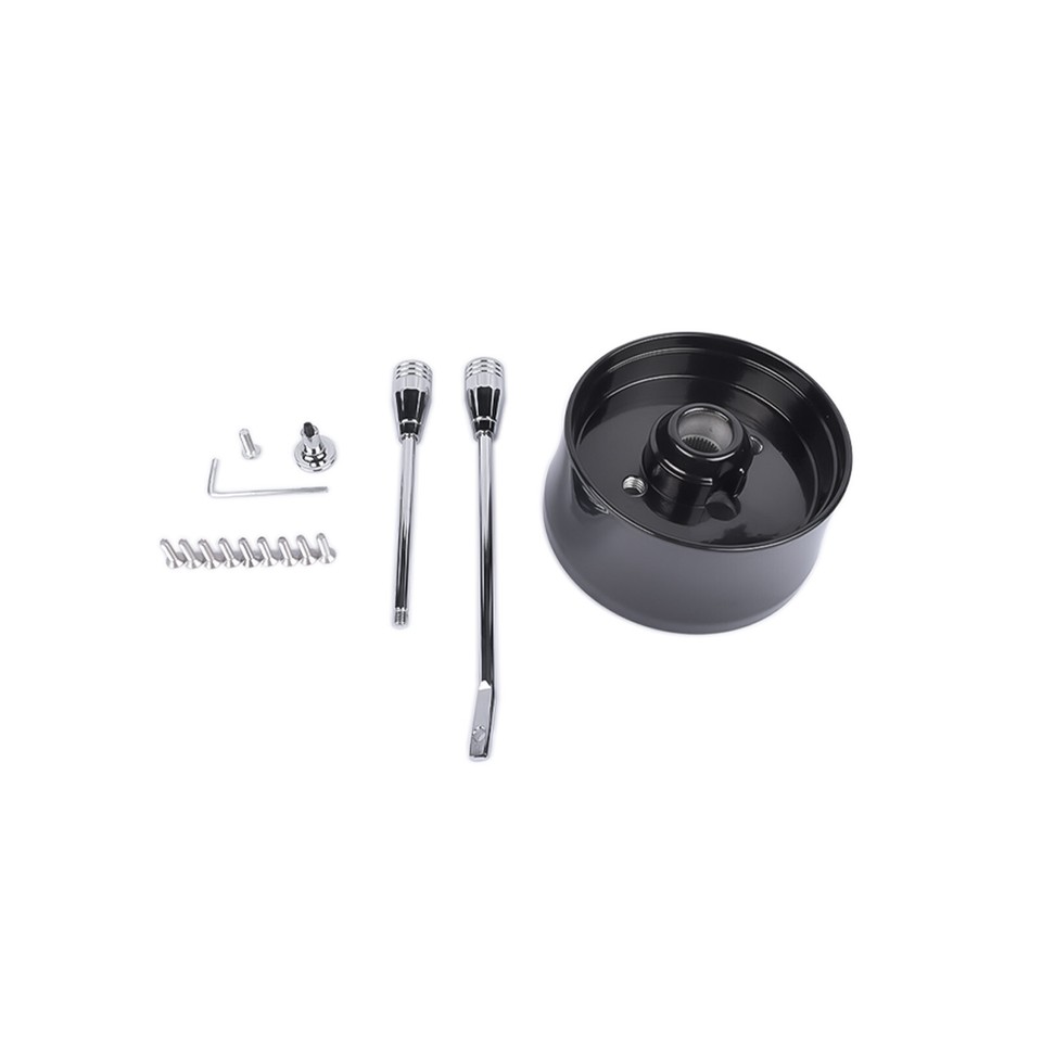 30" Hot Rod Pickup Tilt Steering Column - Chrome, Floor Shift, With Steering Wheel