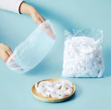 Disposable Elastic Shower Cap 100pcs/set White One-off Headgear 4.03in Dia.