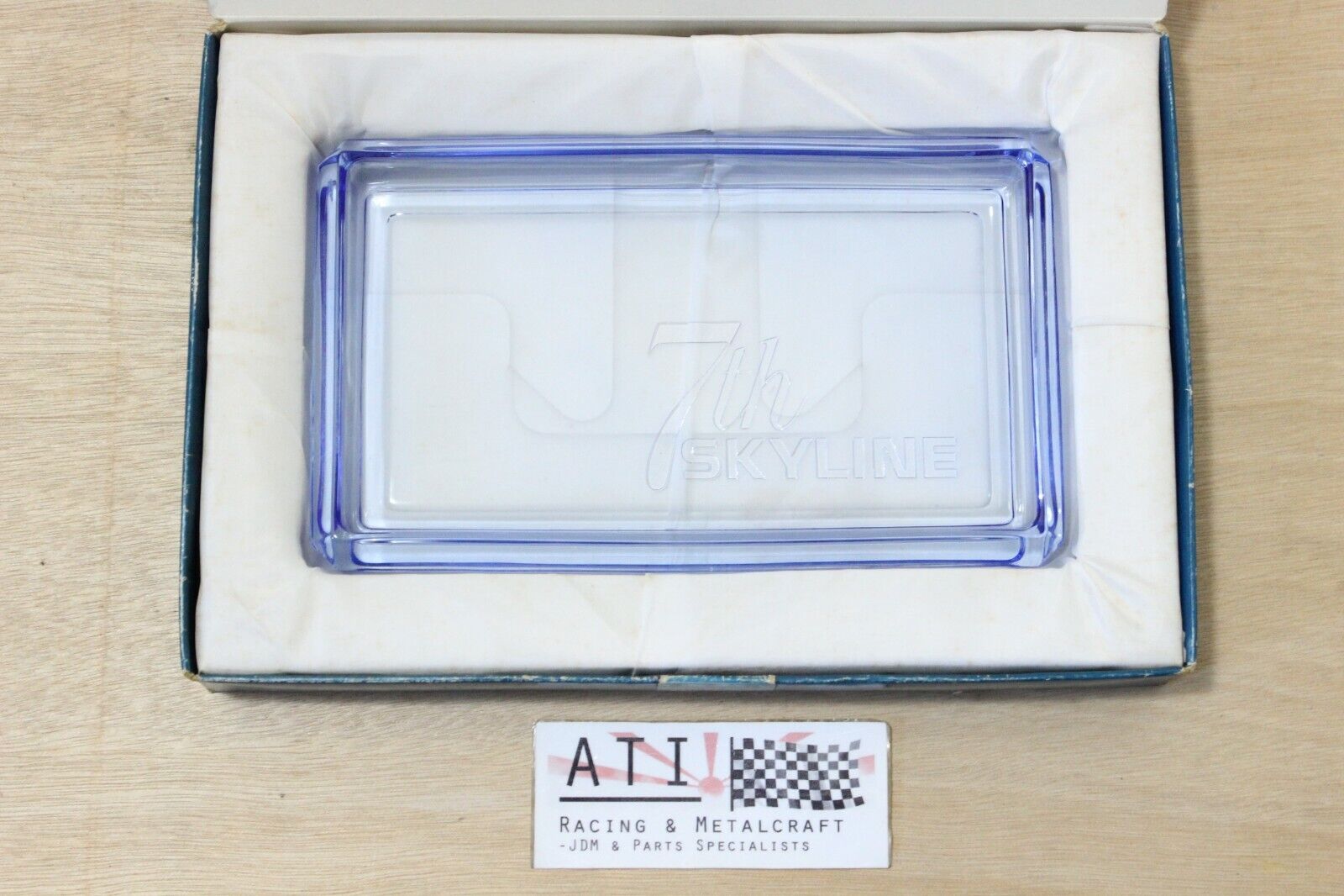 Vintage Nissan R31 Now Baltimore Mall on sale 7th Skyline Display Glass Ashtray Plate Blue