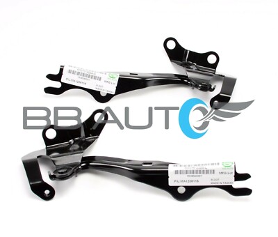 NEW HOOD HINGES SET PAIR LH RH METAL STEEL BLACK FOR 13-15 SENTRA