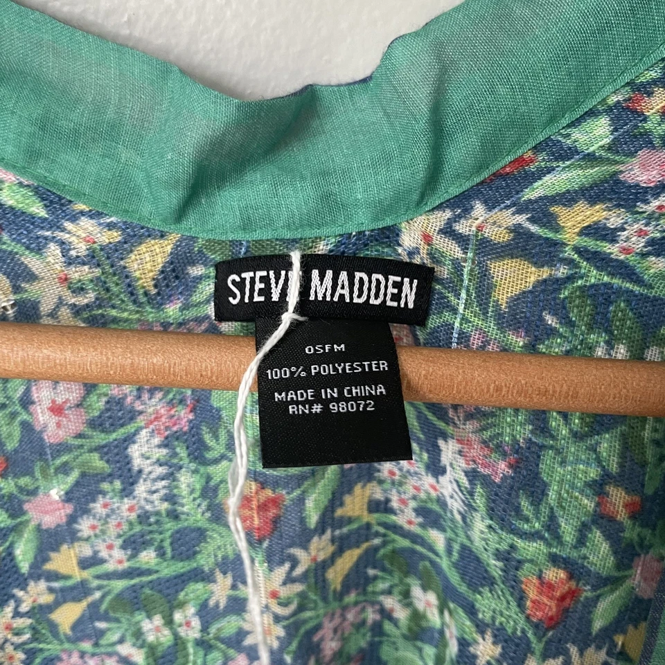 Steve Madden женщин цветочный кимоно прикрытие шарф, синий мульти, один размер - Изображение 4 из 4