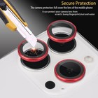 For iPhone 16E 16/16+/16 Pro Max Metal Ring Tempered Glass Camera Lens Protector