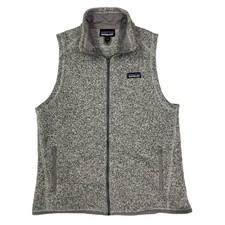 Patagonia Fleece Gilet Better Sweater Vest Grey Birch White Women's M Full Zip