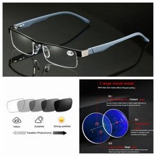 Multifocal Progressive Photochromic Men Elastic Spring Reading Glass up 0 to 300