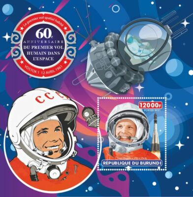 Yuri Gagarin Vostok 1 First Man in Space s/s MNH #VG2898 | eBay