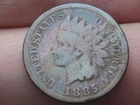 1885 Indian Head Cent Penny- Good/VG Details, Toned