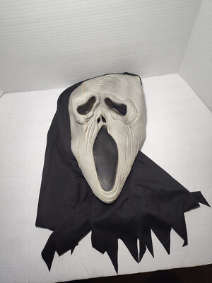 Ghost Face Mask Easter Unlimited Hooded Wrinkled Scream Halloween Prop READ