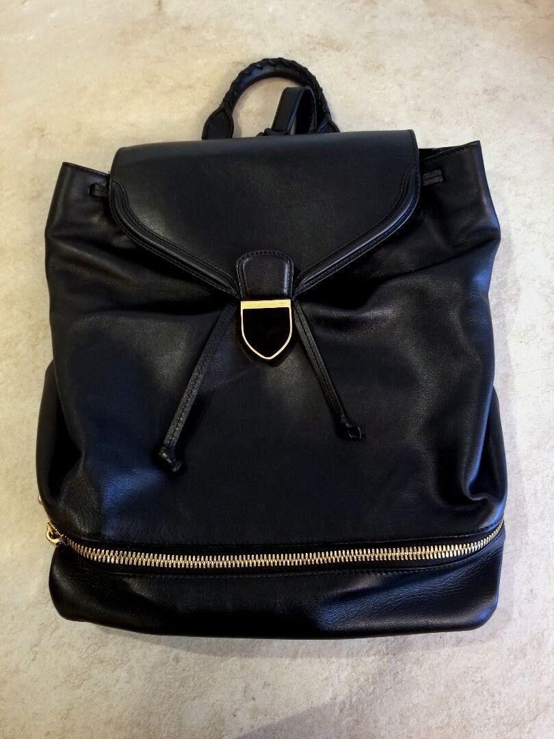 Alexander McQueen Backpack Black Leather USED Made in Italy Ladies