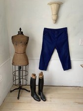 Vintage Blue Pants Cotton French Workwear Denim Jeans 42 inch waist