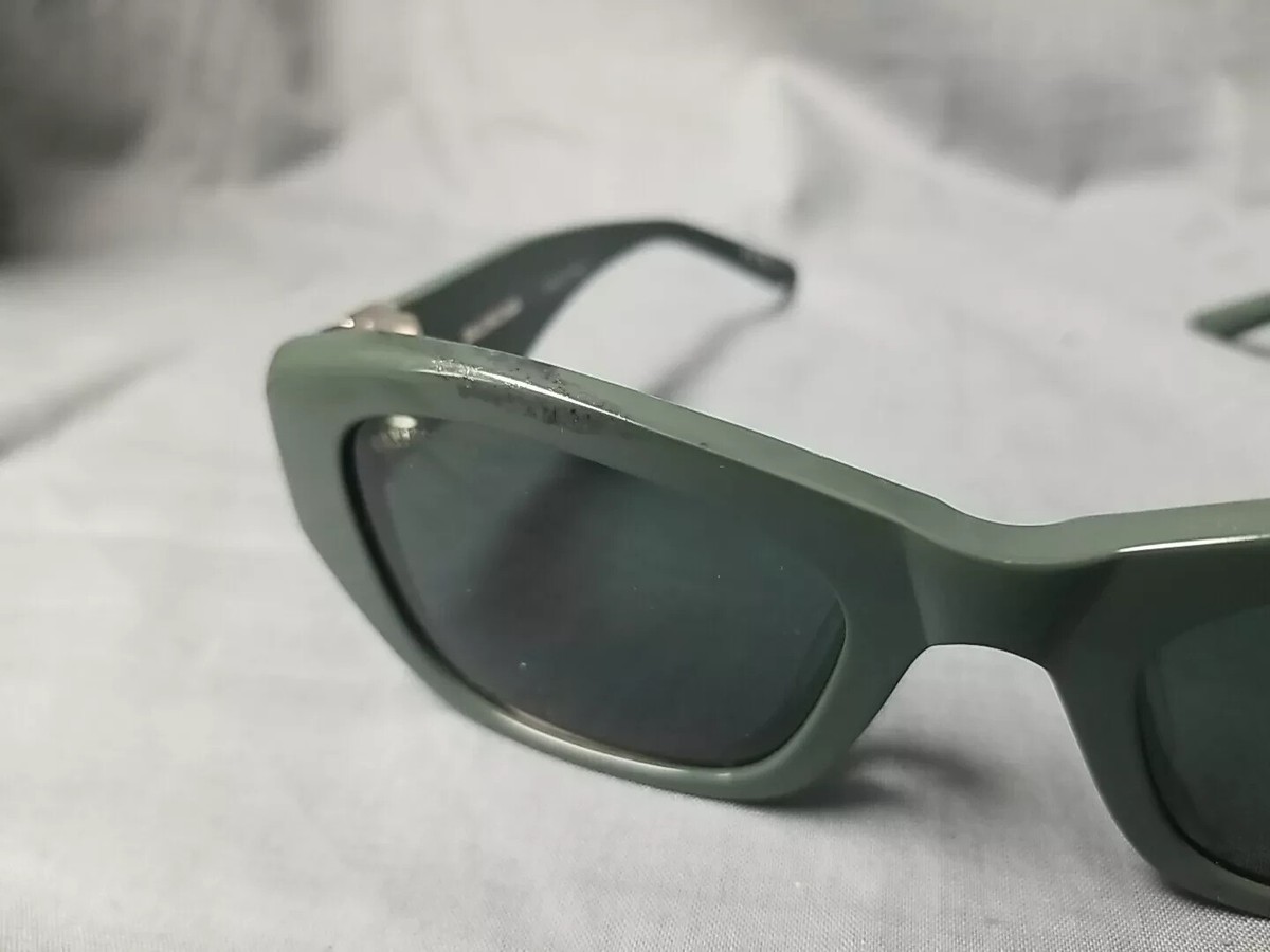 Balenciaga BB0311SK 004 Rectangle Sunglasses Green Acetate 