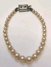Vintage 1950s Childs Faux Graduated Pearl Necklace Japan