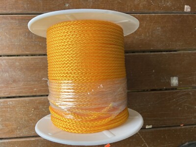 Roll Rope 1/4 X 1000' Hollow Braided Poly Yellow | eBay