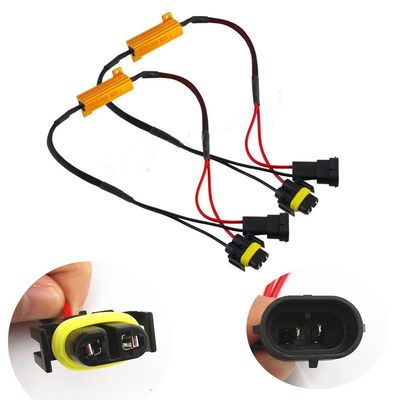 2Pcs 9005 50W 6Ohm LED DRL Fog Light Canbus Anti Flicker Canceller Decoder