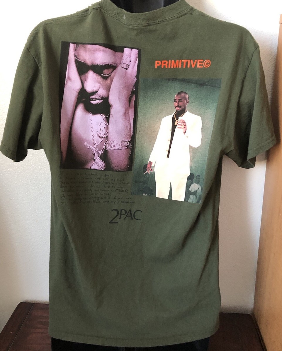Primitive Tupac 2Pac Rap Lord Hip Hop Army Cigar Shot Men's