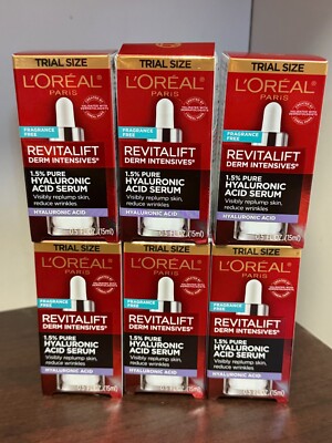6ct L'oreal Paris 0.5oz Revitalift Derm Intensives Travel Size Serum wrinkles