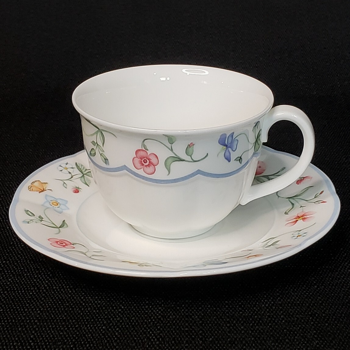 Villeroy & Boch Mariposa Cup and Saucer Set ~ (Bone China) Made In
