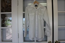 Wrangler western vintage striped long sleeve shirt with snaps 15 1/2-33