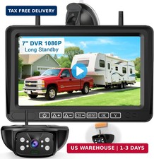 1080P Wireless RV Backup Camera System 7 Inch Monitor Fits Furrion Trailer